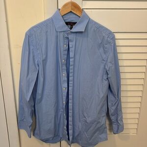 Ben Sherman Long Sleeve Light Blue Mens Button Down Shirt Size Large Button Up